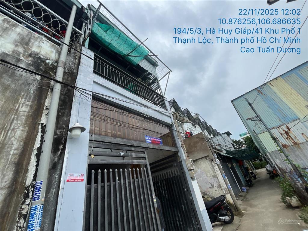 Bán đất tại thửa đất số 553, tbd14, phường thạnh lộc, quận 12, tp. hồ chí minh, 5,1 tỷ, 104,6m2