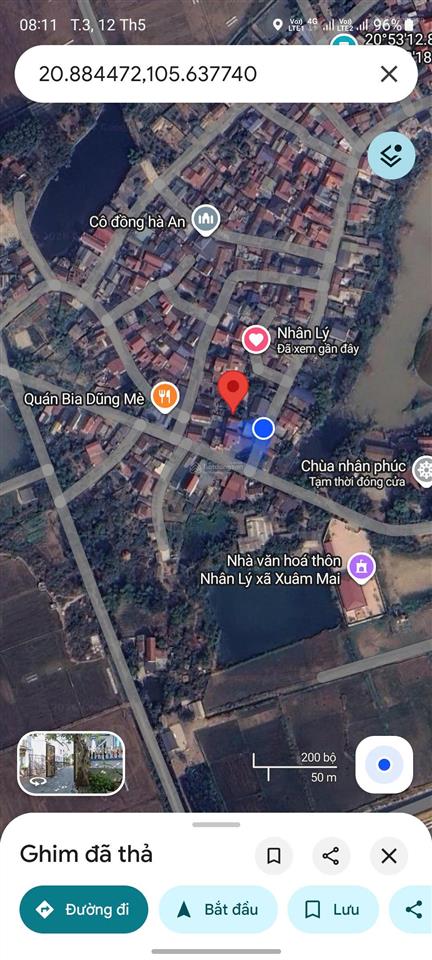 Bán thửa đất 261 tờ bản đồ 02, thôn nhân lý, xã nam phương, huyện chương mỹ, tp hà nội