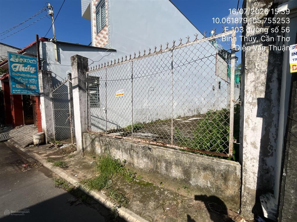 Bán thửa đất 99 tờ bản đồ 62, đường lê văn sô, khu vực 2, phường an thới, quận bình thủy, cần thơ