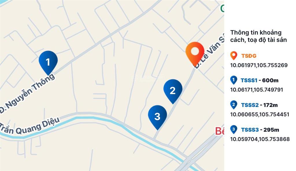 Bán thửa đất 99 tờ bản đồ 62, đường lê văn sô, khu vực 2, phường an thới, quận bình thủy, cần thơ