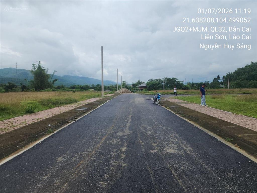 Bán thửa đất số 1213, mảnh trích đo địa chính số 612020, bản cai, thị xã nghĩa lộ, tỉnh yên bái