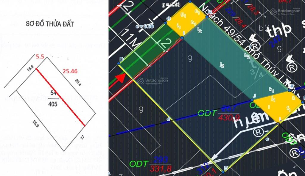 Bán một phần td54 tbd34, phường lĩnh nam, quận hoàng mai, thành phố hà nội