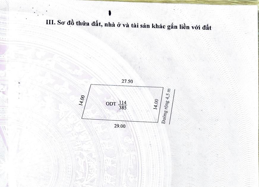 Bán thửa đất số 114, tờ bản đồ số 7, phường thái học, thành phố chí linh, tỉnh hải dương