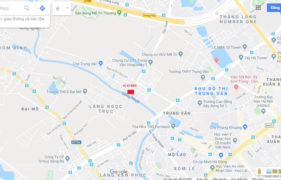 Chính chủ bán đất phố đại linh, trung văn, hà nội (nay là xã đại mỗ, hà nội)  00099355