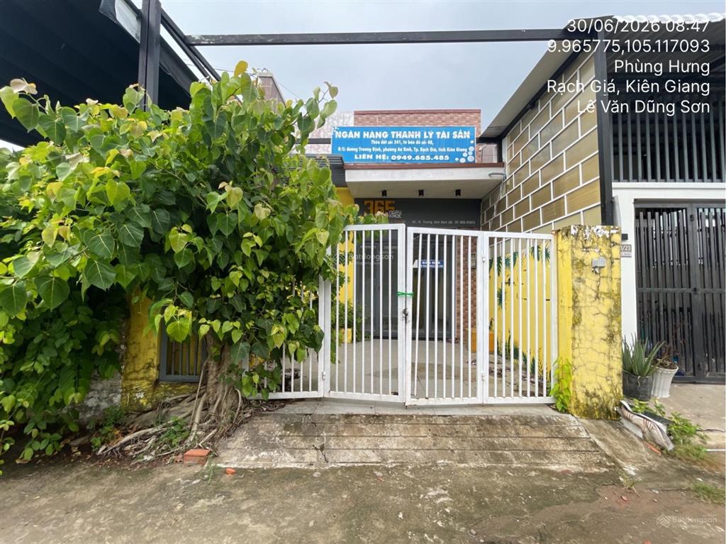 Ngân hàng thanh lý bđs tại tđ241 tbđ48, trương định, an bình, rạch giá, kiên giang  03580469