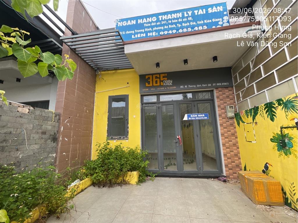 Ngân hàng thanh lý bđs tại tđ241 tbđ48, trương định, an bình, rạch giá, kiên giang  03580469