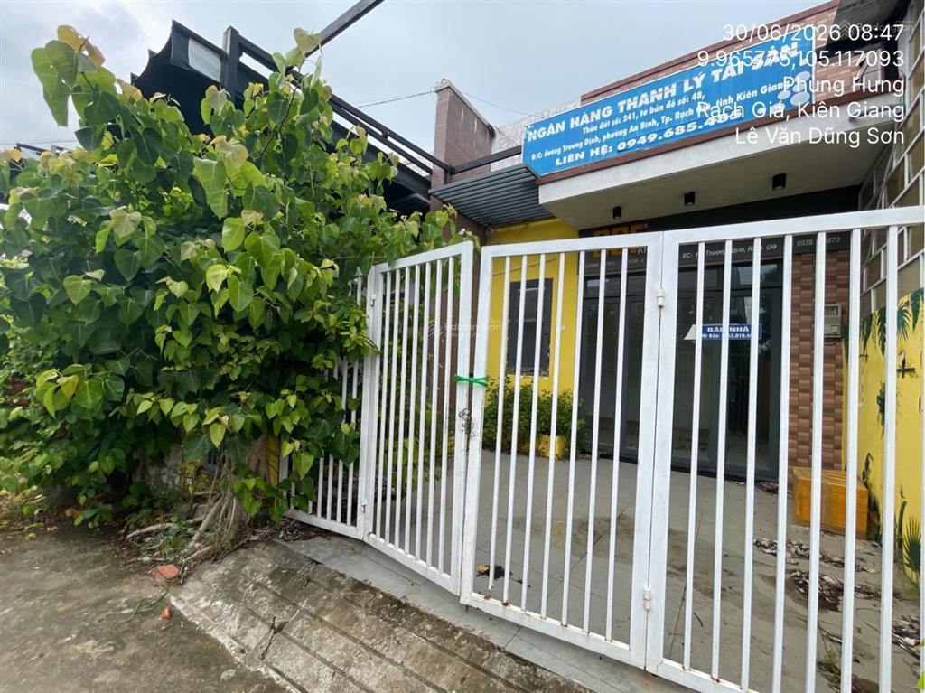 Ngân hàng thanh lý bđs tại tđ241 tbđ48, trương định, an bình, rạch giá, kiên giang  03580469