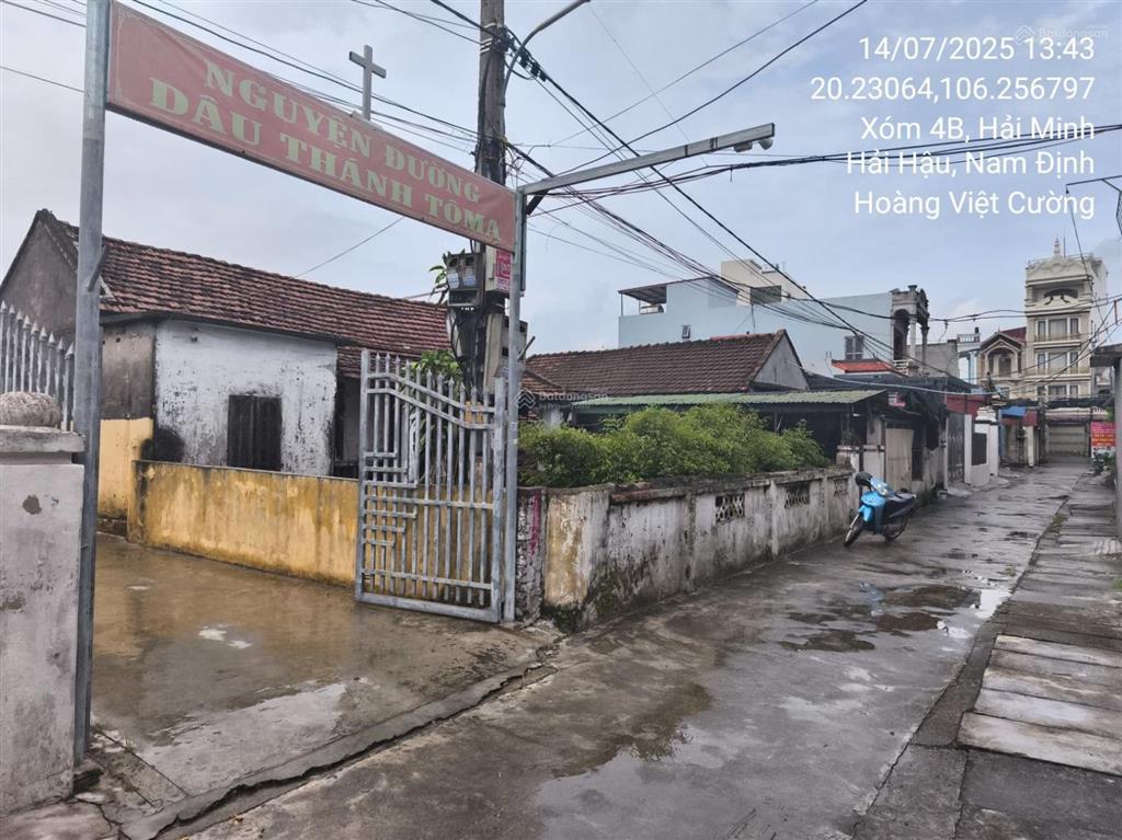 Ngân hàng thanh lý 208m2 đất tại xóm 9, thôn liên minh, xã hải hậu, nam định