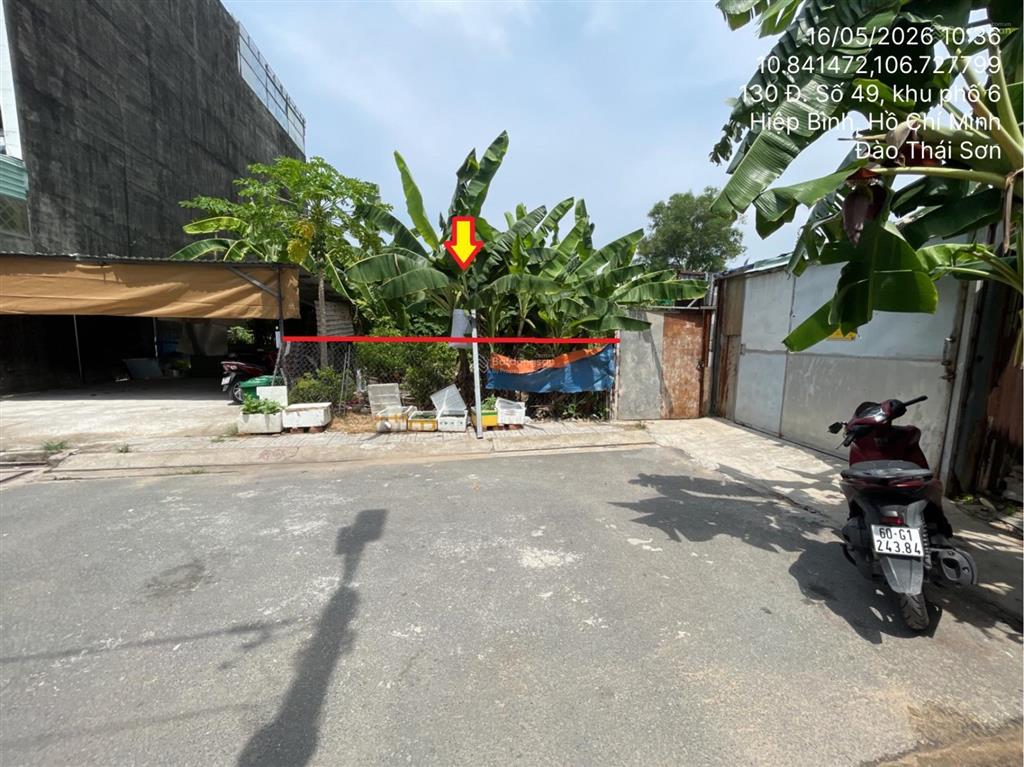 Bán thửa đất số 1214, tờ bản đồ số 24, phường hiệp bình chánh, thành phố thủ đức, hồ chí minh