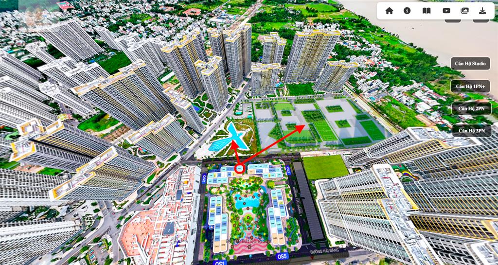 Siêu phẩm os207.13 opus one  vinhomes grand park. view quảng trường  83,1 m2  6,62 tỷ, ck 13%