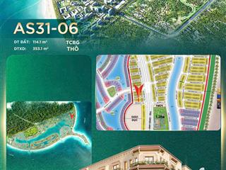Siêu phẩm as3106, vinhomes green paradise cần giờ 114 m2, xd 353m2. giá 15,3 tỷ, ck 30% là