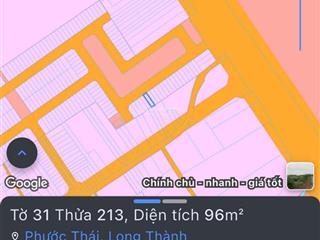 Bán lô đất mặt tiền chợ long phú, xã phước thái, vị trí đẹp giá tốt nhất 0933 791 ***
