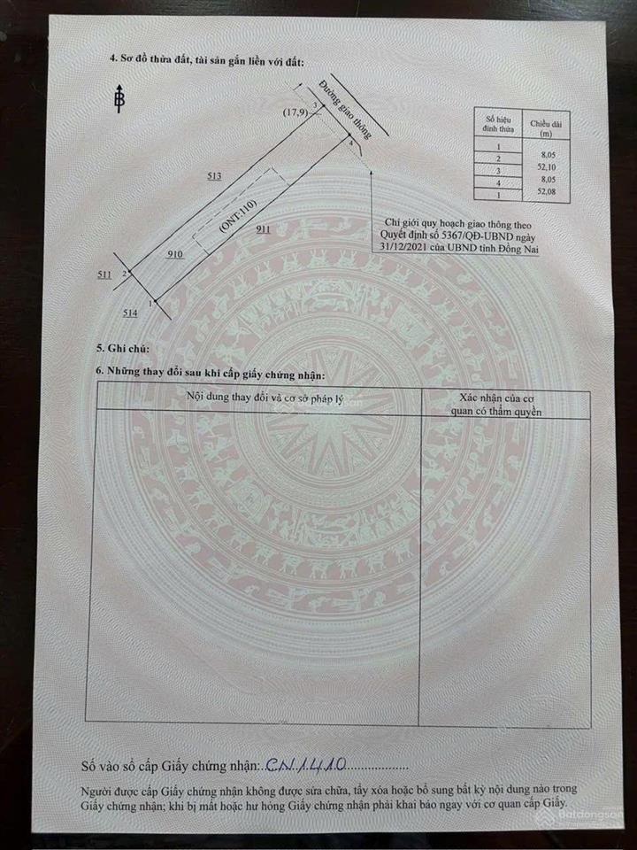 1sẹc đường hòa bình, đường 2 ô tô tránh nhau, dt 420m đã có sổ hồng, đất cao ráo, ranh mốc rõ ràng
