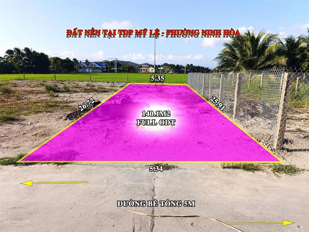 Bán lô đất đẹp nằm ngay chợ chiều phường ninh hoà  khánh hoà