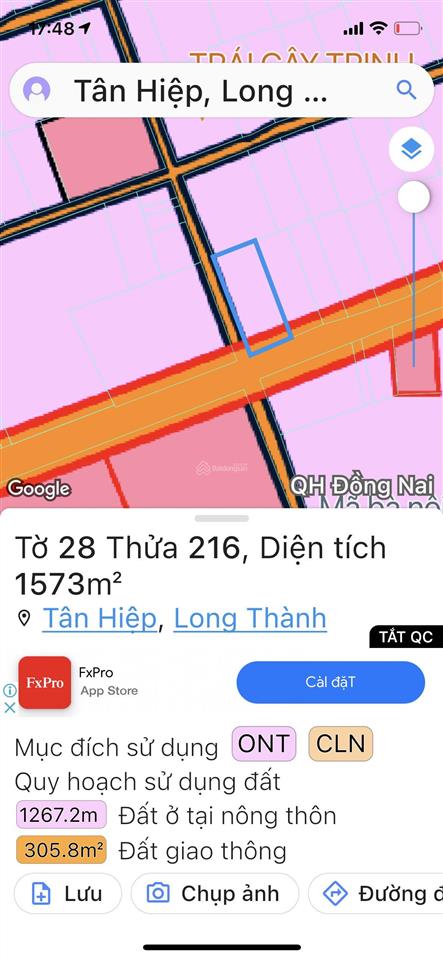 Cần bán lô góc 2 mặt tiền đường chính xã tân hiệp, long thành (46x60).  0988 960 *** mr. hùng