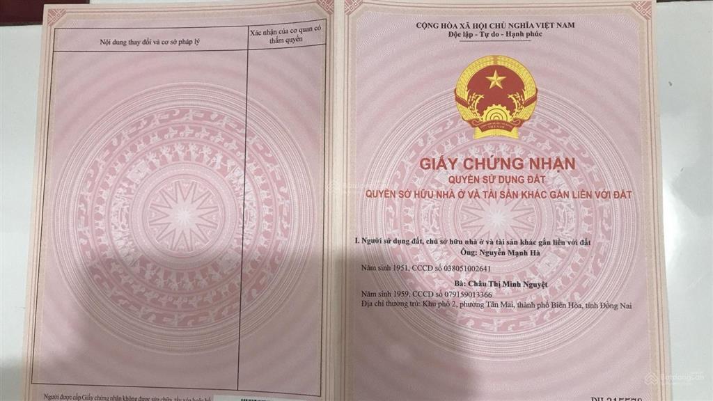 Bán đất mặt tiền đường nguyễn bá học, tam hiệp, biên hòa, đồng nai.