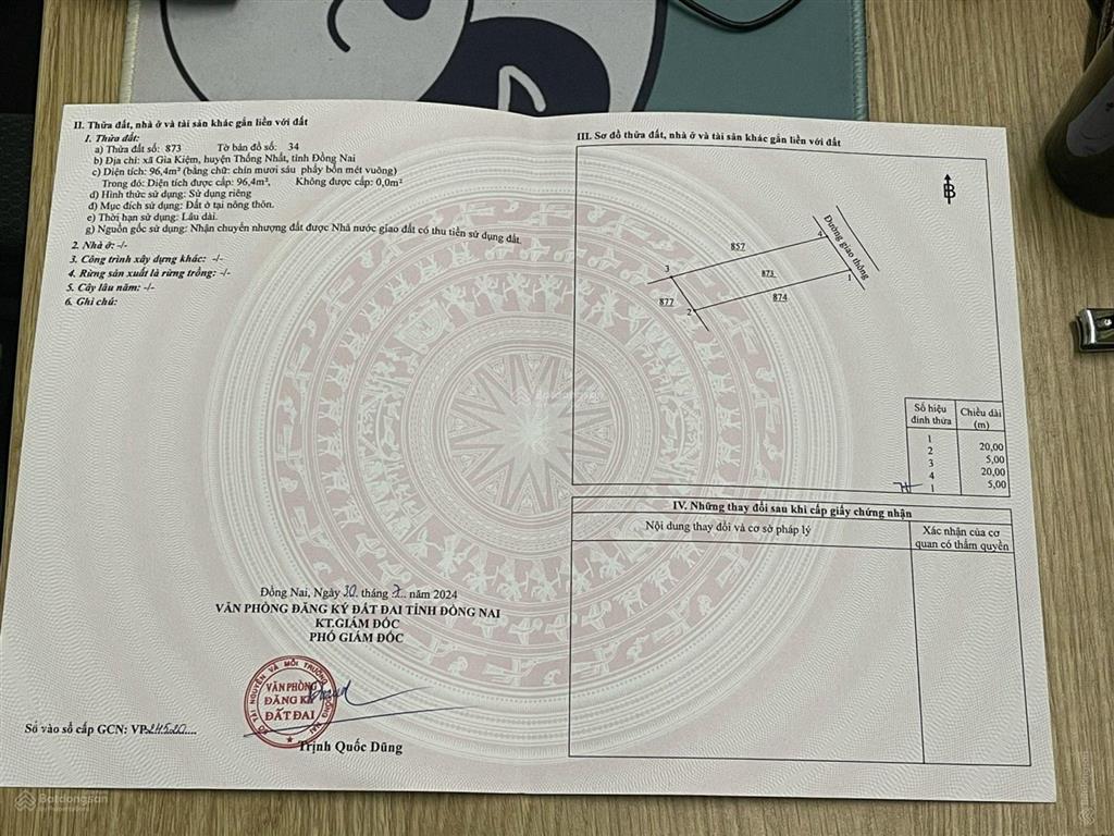 Bán đất tại xã gia kiệm, thống nhất, đồng nai, 460 triệu, 100m2, view đẹp uy tín