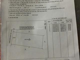 Cần tiền bán gấp lô đất thổ cư 1.260m2, 23mx55m, giá chỉ 2,3 tỷ.