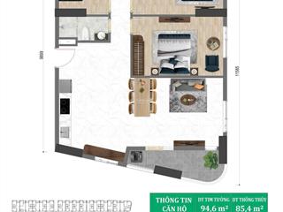 Bán căn hộ bcons city tháp diamond 3pn dt 94,6m2 hướng đn, giá tốt nhất dự án, hỗ trợ vay 70%