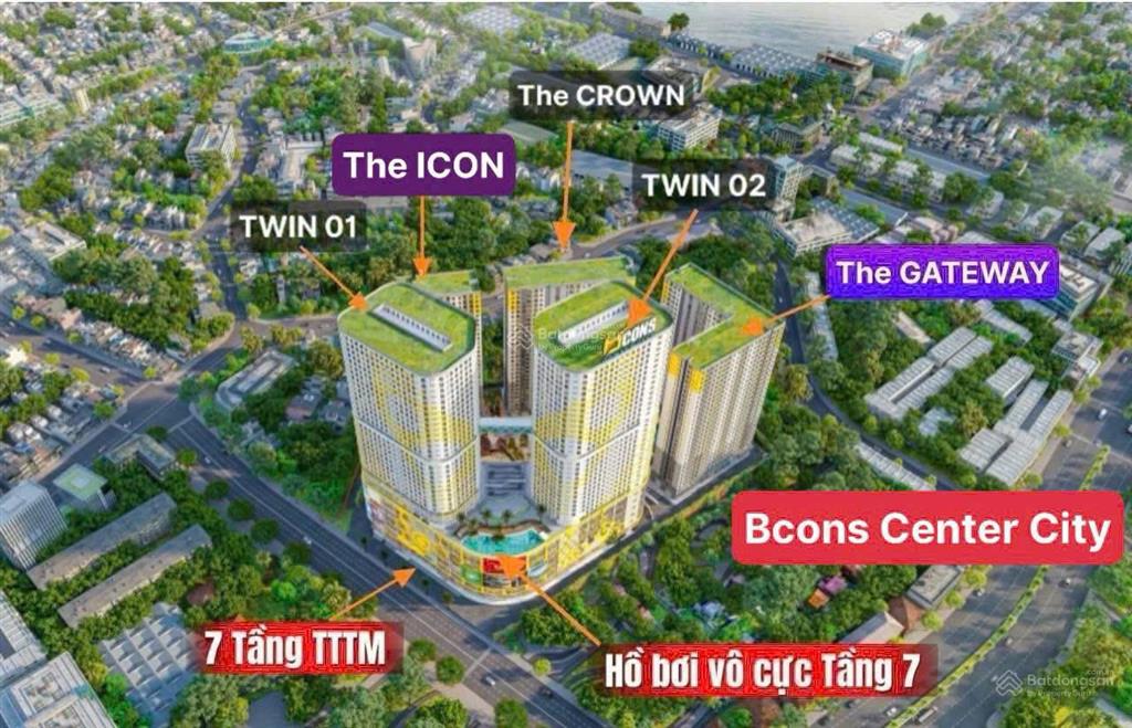 Căn hộ 2pn bcons center city giá chỉ 3 tỷ đã vat giá tốt nhất dự án, tiềm năng tăng giá cao