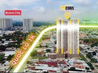 Bán căn hộ bcons asahi 3pn giá tốt làng đh, mặt tiền ql1k chỉ 46tr/m2 đã vat gần metro suối tiên