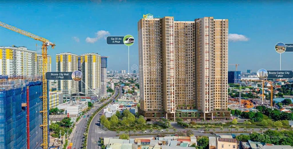 Bán căn hộ bcons aria làng đại học 2pn 2wc 52m2 giá  2,5 tỷ, vay nh cố định lãi suất 6,9%/4 năm