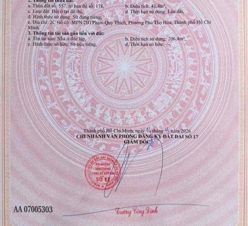 NHÀ MT PHẠM QUÝ THÍCH