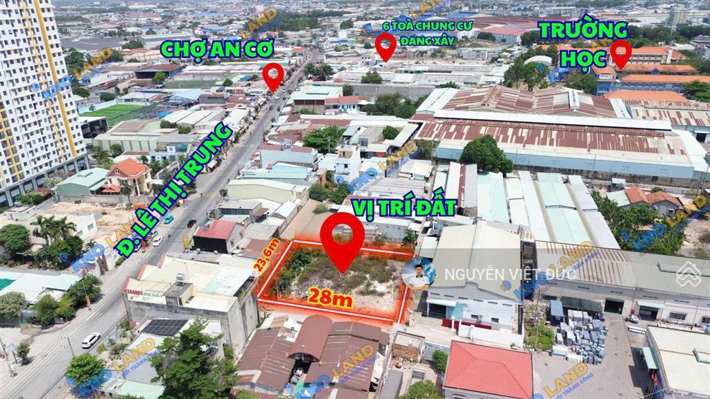 Giảm 2,5 tỷ bán gấp lô góc 666m² ngay chợ an cơ ngã 6 an phú đối diện chung cư đường lê thị trung
