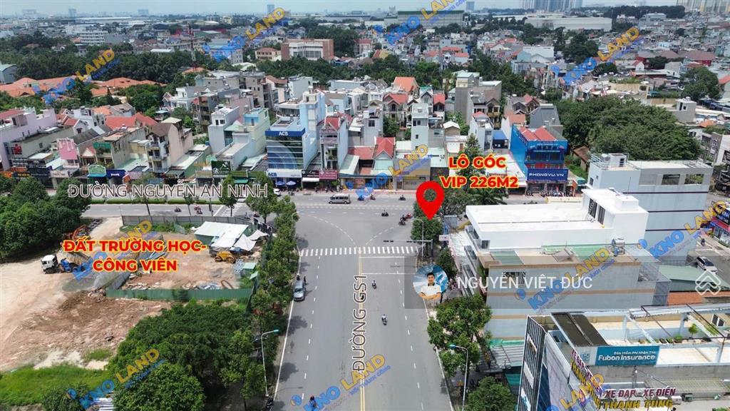 Bán lô góc vip mặt tiền nguyễn an ninh và gs1 đối diện ngân hàng shb và acb vị trí kim cương dĩ an