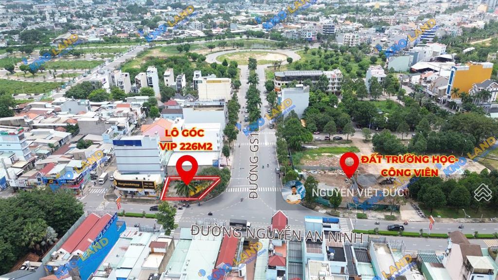 Bán lô góc vip mặt tiền nguyễn an ninh và gs1 đối diện ngân hàng shb và acb vị trí kim cương dĩ an