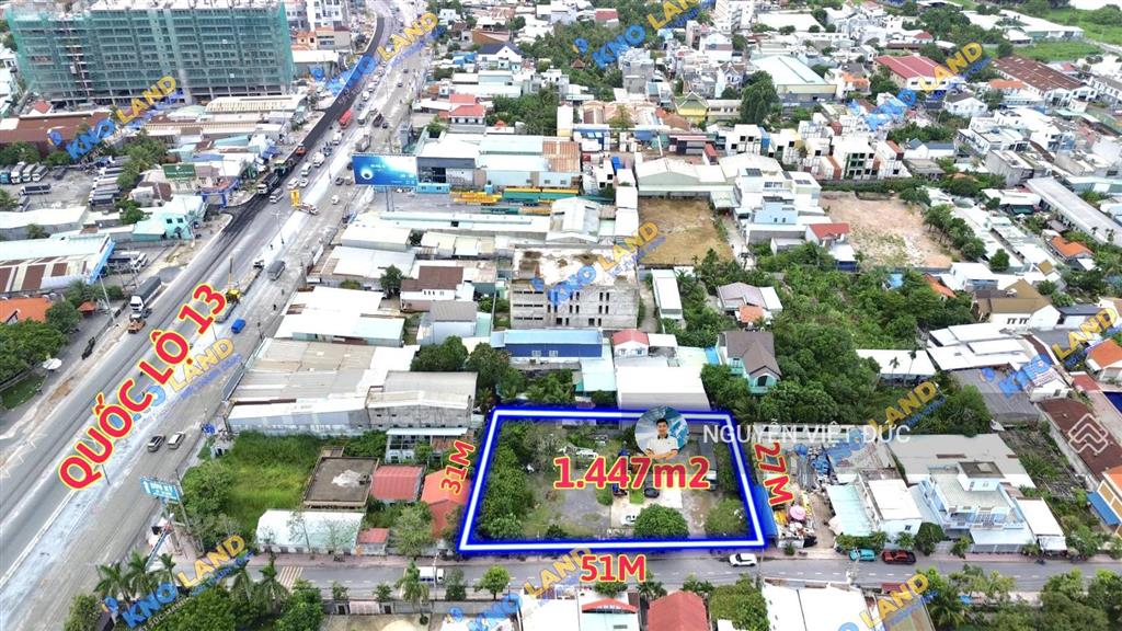 Bán gấp 51m mặt tiền vĩnh phú 23 sát quốc lộ 13 phù hợp phân lô tách thửa đối diện nhà hàng vạn lộc