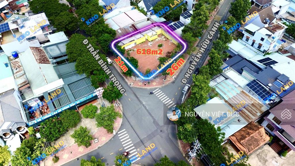 Giảm 9 tỷ bán 618m2 góc ngã tư nguyễn hữu cảnh trần bình trọng