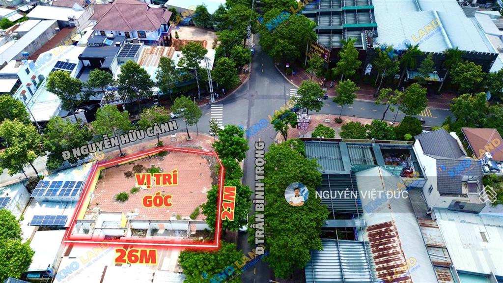 Giảm 9 tỷ bán 618m2 góc ngã tư nguyễn hữu cảnh trần bình trọng