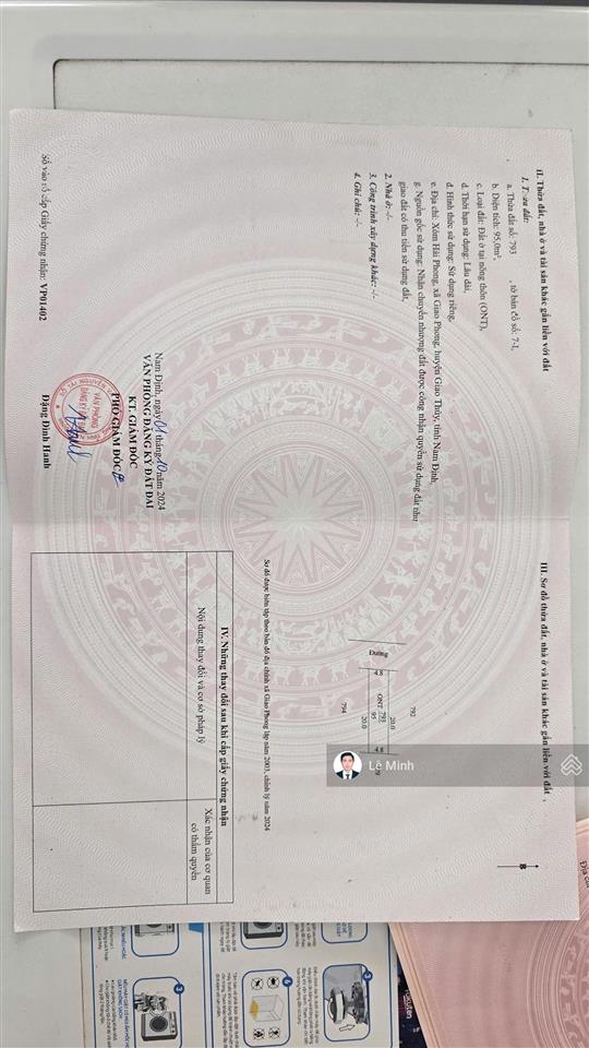 Chính chủ cần bán lô đất cạnh cổng kđt flamingo đi bộ 1 bước ra bãi tắm đường bao biển rộng 60m