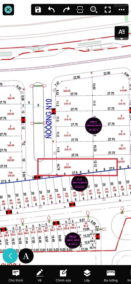 Chính chủ cần bán đất biệt thự nam sông cái khu vip đã có sổ hồng giá 21 triệu/m2
