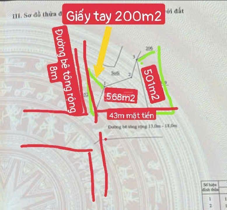Bán lô đất 1070m2 có sẵn 1010m2 thổ cư đường 20m thôn 2 diên đồng khánh hòa