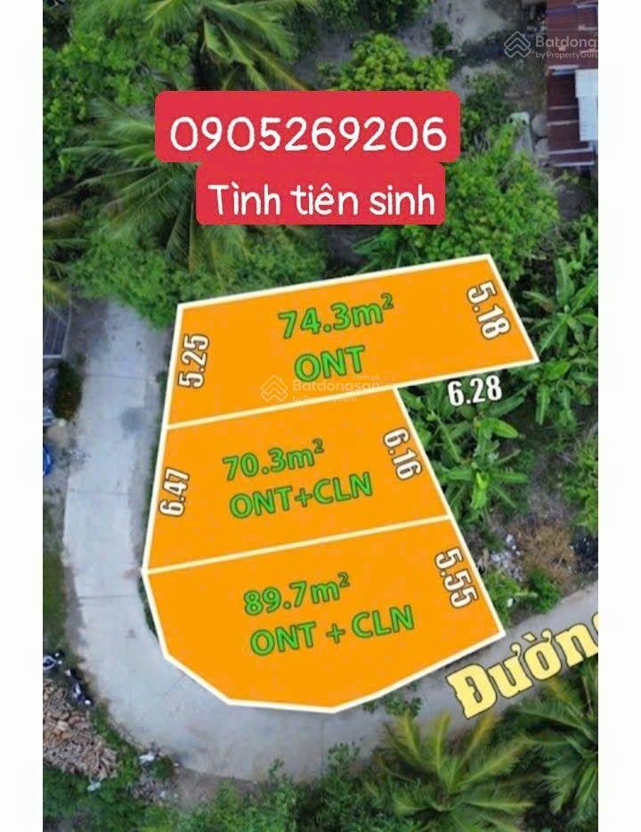 Bán 3 lô đất thổ cư cạnh huỳnh thúc kháng, xã diên khánh, đường 7m, cạnh võ nguyên giáp