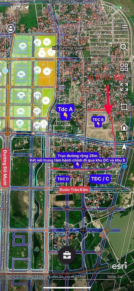 Bán lô đất mặt 26m khu b bắc sông cấm dương quan, thủy nguyên, hải phòng
