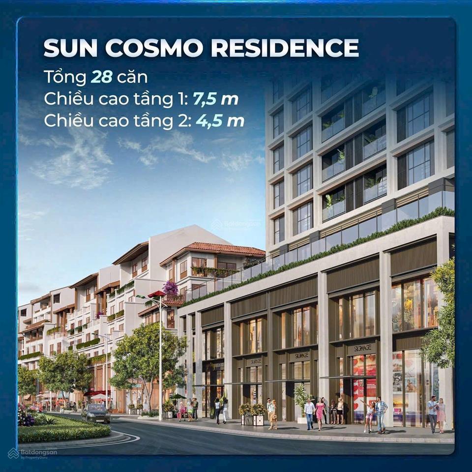 Bán shophouse khối đế p2 sun cosmo residence, 203m2, đ. trần hưng đạo giá đầu tư tốt hưởng full ck