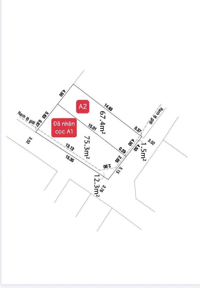 Đất khu bên sông hiệp bình chánh, dt 68m2 ngang 4,5m full thổ cư. ô tô tới nơi dân trí