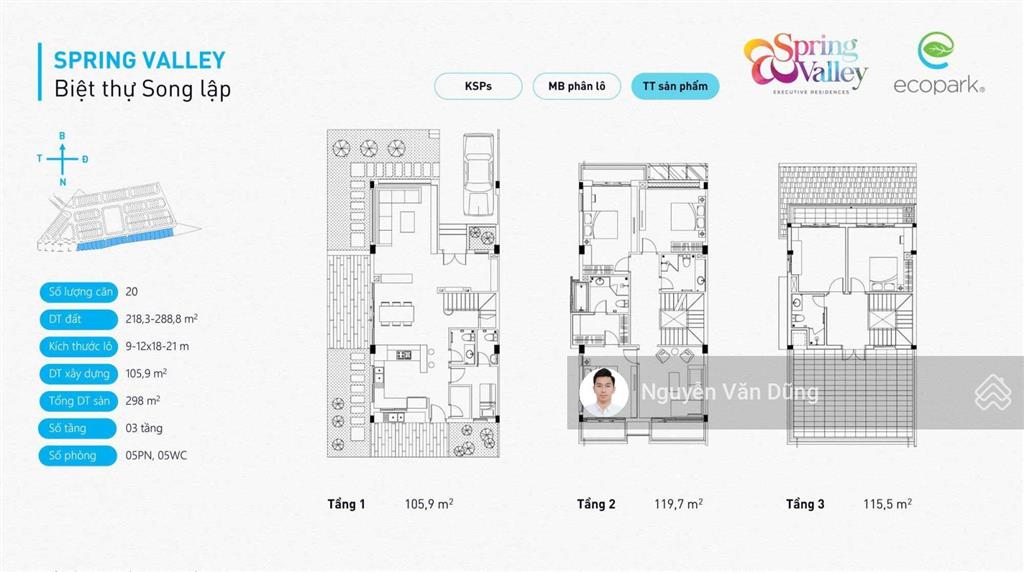 Bán biệt thự song lập ecopark giá chỉ 17x triệu/m2 bao phí.  0918 114 ***