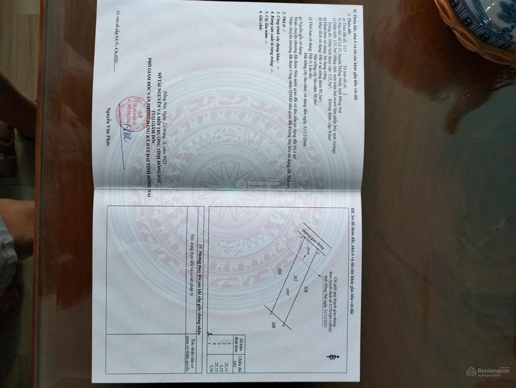 Bán đất tại xã lộ 25, thống nhất, đồng nai, giá cực chất 825 triệu, 126 m2 thổ cư phun