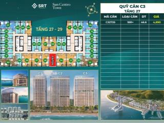 Bán căn 1 n + 47m2 view biển dự án sun centro town hạ long
