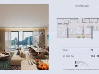 Bán căn 3 phòng ngủ dự án aria bay hạ long, sổ đỏ sở hữu lâu dài