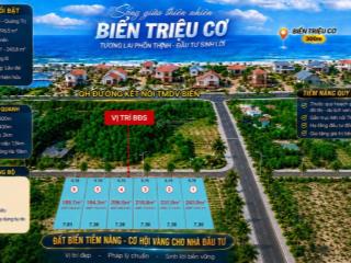 330tr lô đất cách biển 100m diện tích hơn 200m mặt tiền 5.75m nở hậu 7.30m