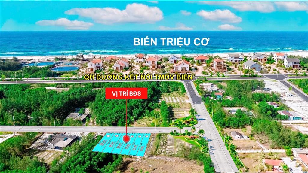 330tr lô đất cách biển 100m diện tích hơn 200m2, mặt tiền 5.75m nở hậu 7.30m