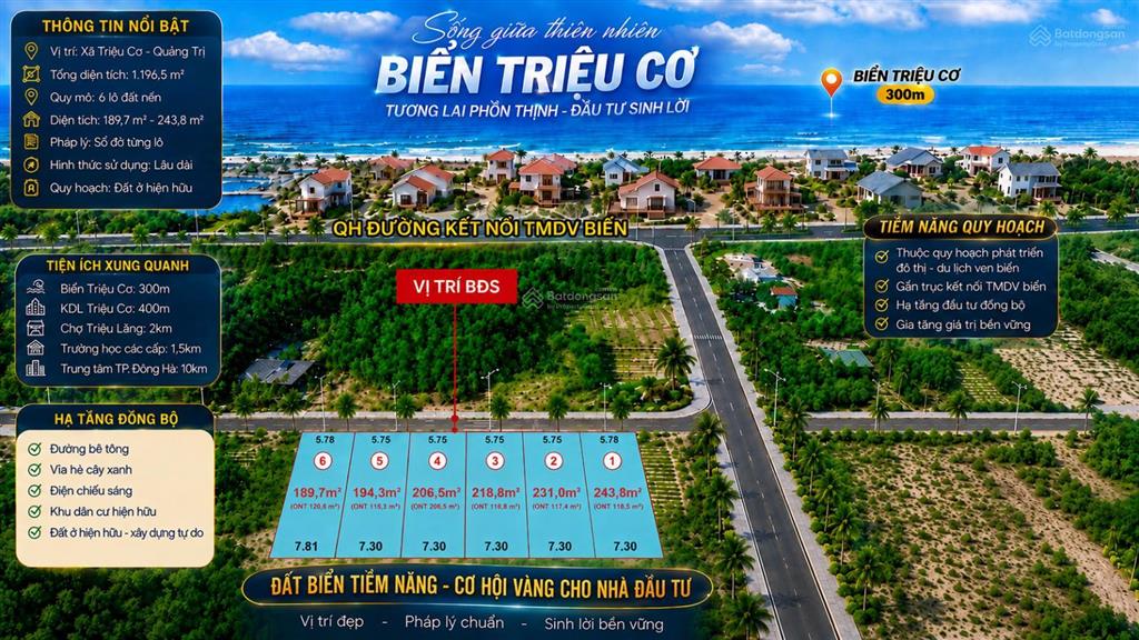 206m² có 116m² thổ cư ngay gần biển triệu cơ