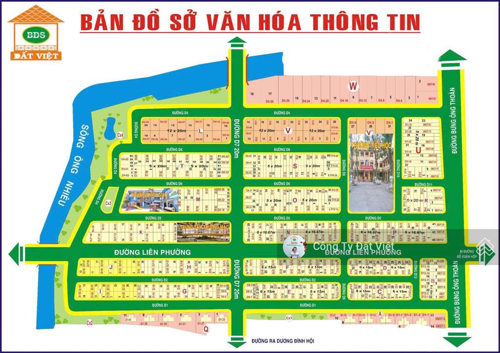 Bán lô h mặt tiền đường liên phường 30m tại d/a sở văn hoá tt q9 giá bán nhanh 106 tr/m2