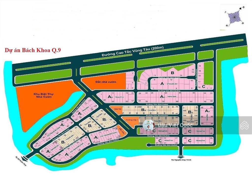 Cần bán nhanh lô đất 7x36m, trục chính đường 16m dự án bách khoa, p. phú hữu, tp. thủ đức