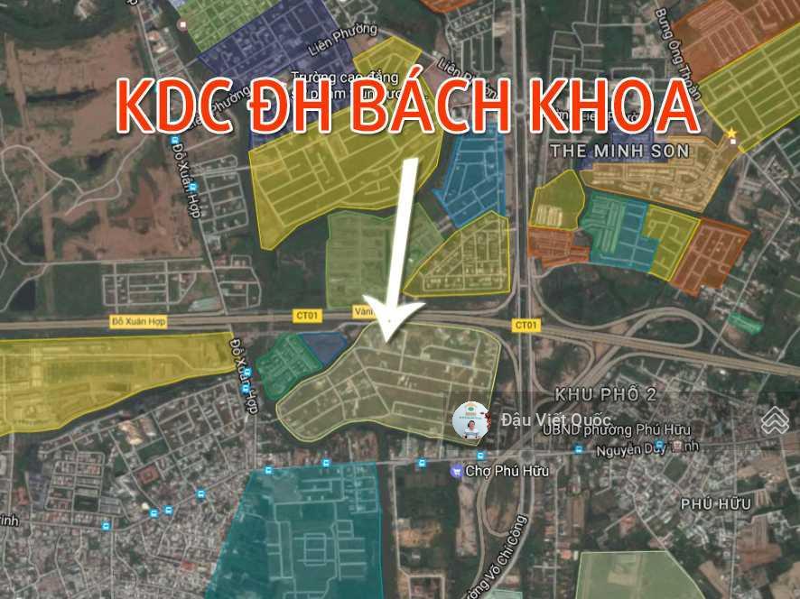 Bán đất nền dự án tại kdc đại học bách khoa, phú hữu, quận 9, đã có sổ đỏ.  0914 920 ***